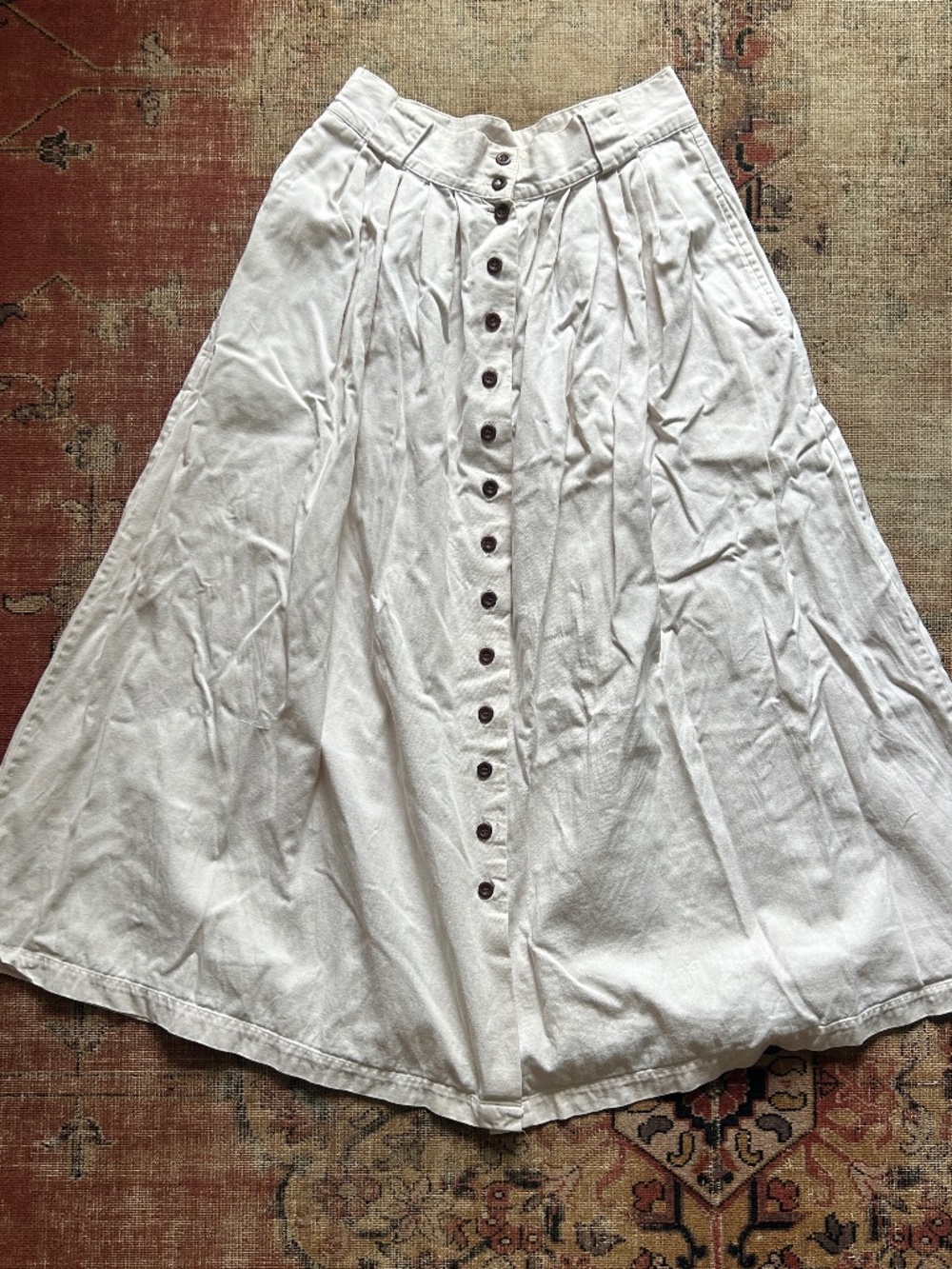Vintage 80s/90s 100% Cotton Midi Skirt